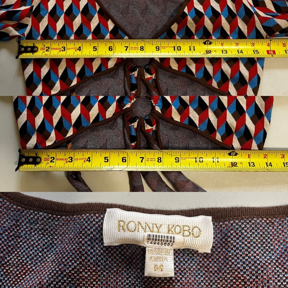 Ronny Kobo Geometric Knit Crop Top - Picture 10 of 10